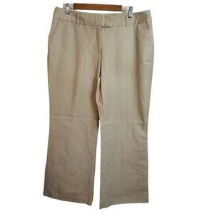Worthington Womens Size 14  Tan Solid Modern Fit Wide Leg Chino Pants